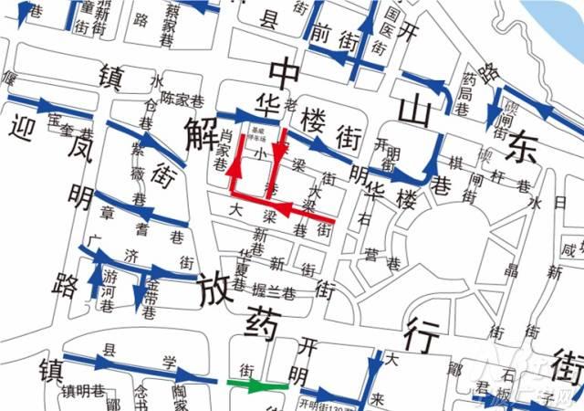 2,孝闻巷(宁波市中心血站大门口-孝闻街)由西往东单行